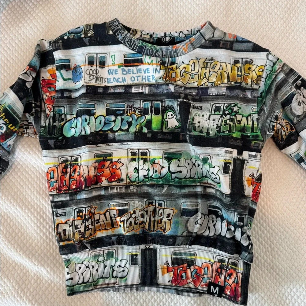 2 Molo sweatshirts - graffiti and records (price is for both) - Picture 2 of 7
